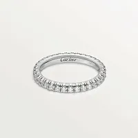 Cartier Обручальное кольцо с бриллиантовым паве Etincelle de Men 2 мм White Gold - фото 1