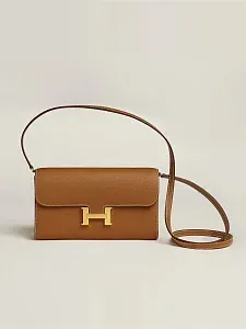 Hermès Кошелек Constance To Go Gold Evercolor Gold Hardware - фото 1