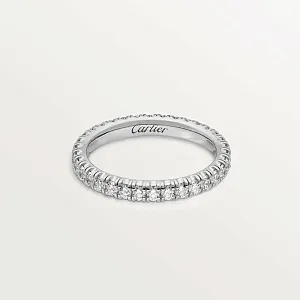 Cartier Обручальное кольцо с бриллиантовым паве Etincelle de Men 2 мм White Gold - фото 1
