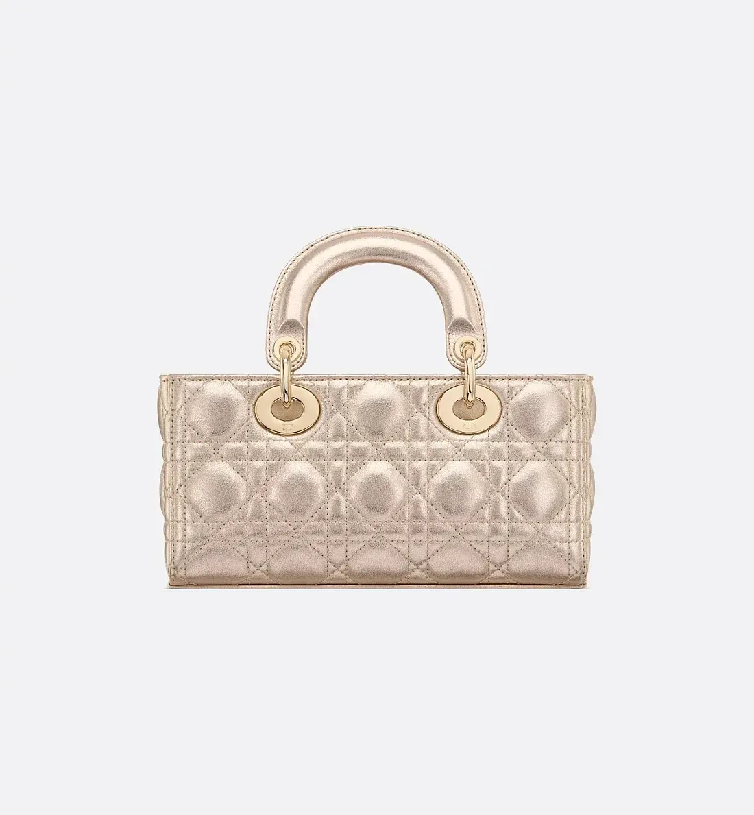 Dior Сумка Lady D-Joy metallic pale gold-tone маленького формата - фото 3