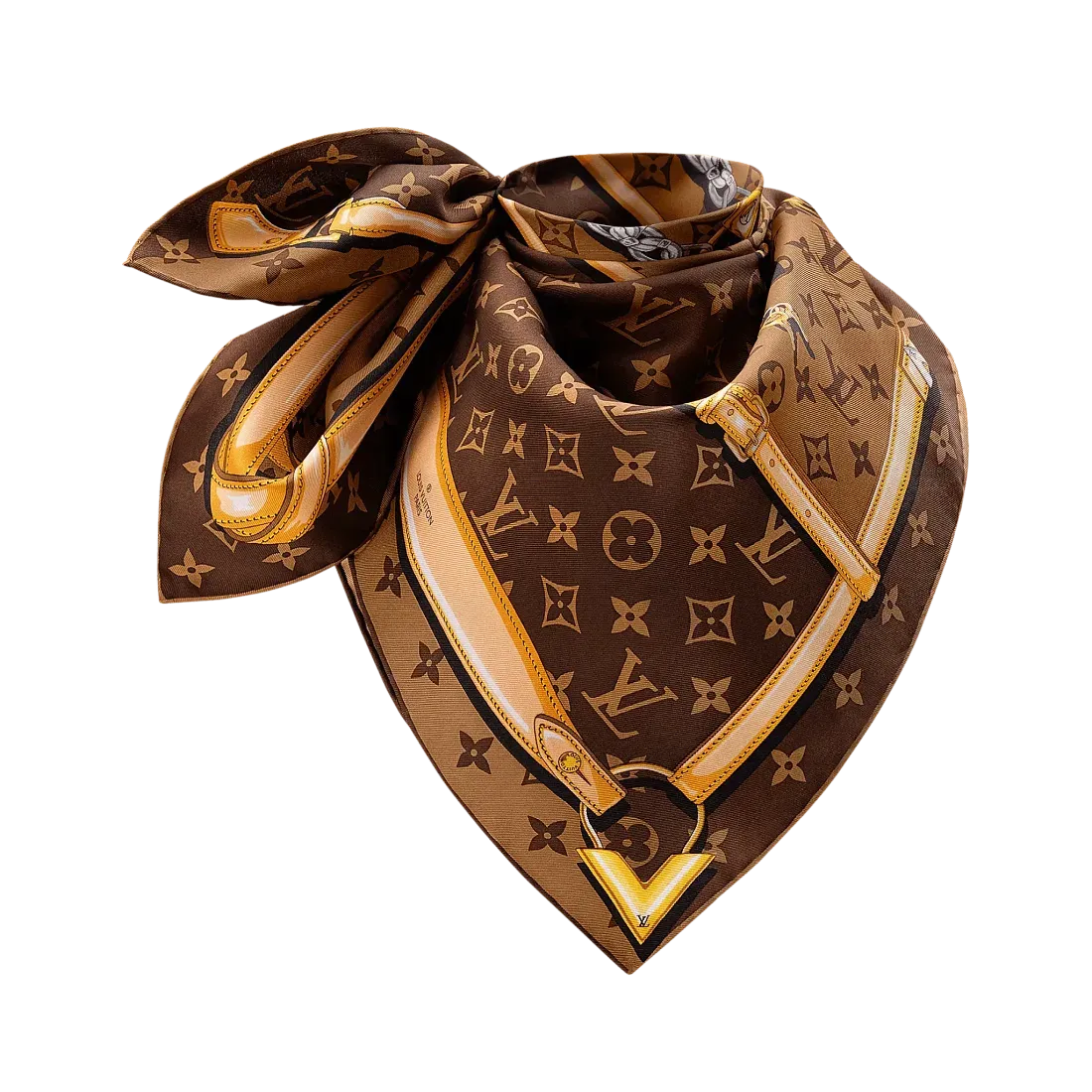 Louis Vuitton Платок-каре Monogram Confidential Brown - фото 2