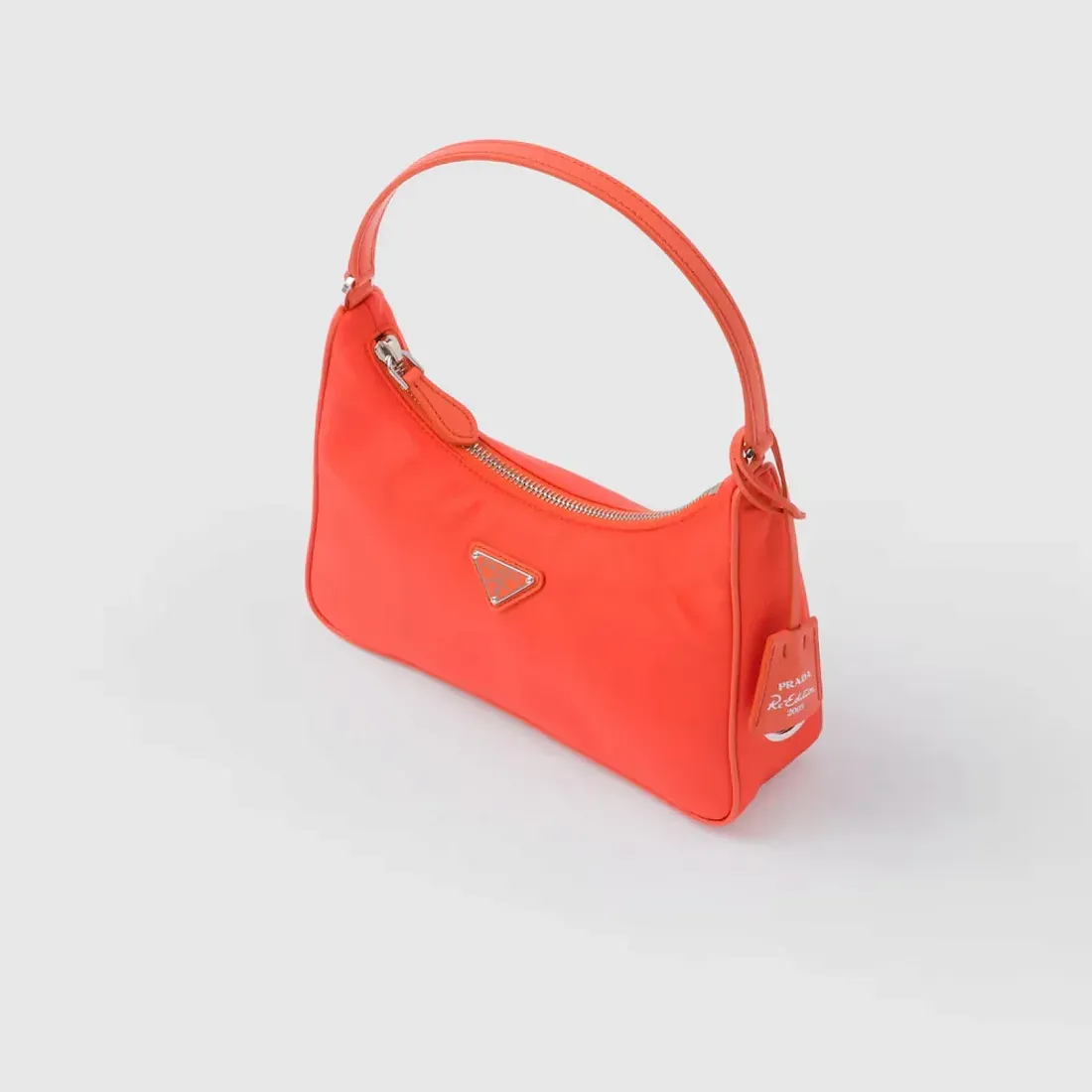 Prada Мини-сумка Re-Edition 2005 из Re-Nylon и сафьяновой кожи Orange - фото 3