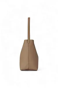 The Row Сумка Medium NS Park Tote Black из кожи Dark Taupe - фото 4