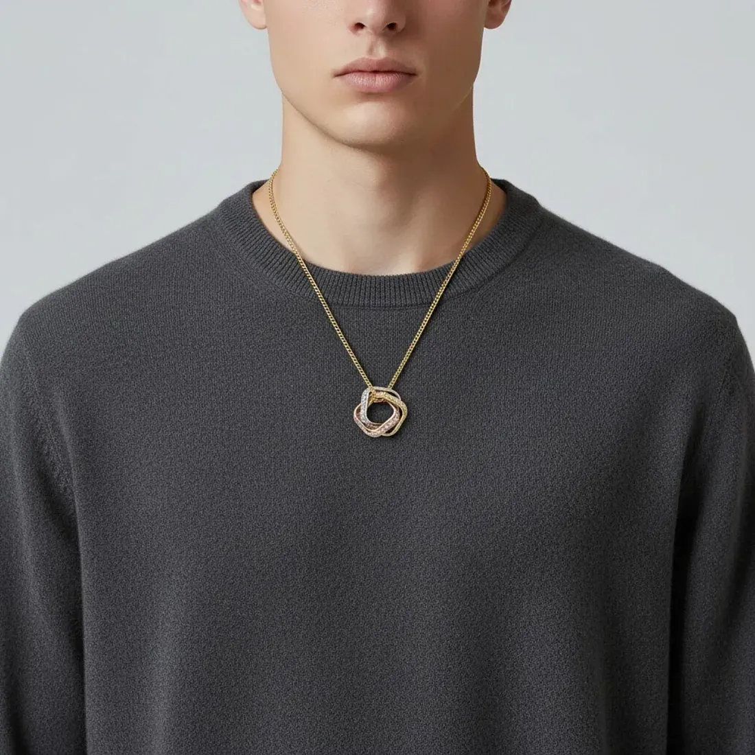 Cartier Кулон Trinity, cushion-shaped, paved Men - фото 2