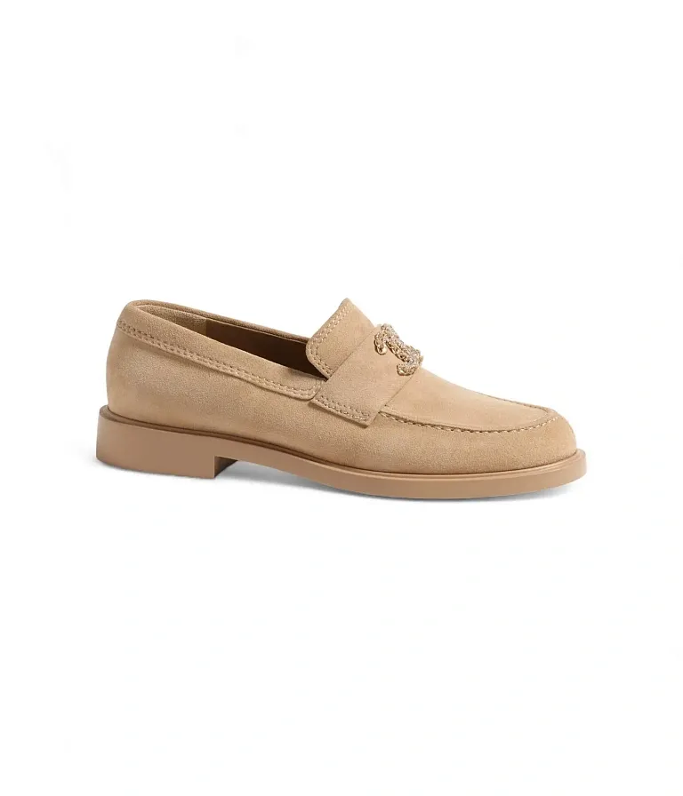 Велюровые лоферы Chanel Beige - фото 1