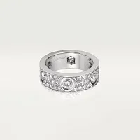 Cartier Кольцо Love с бриллиантовым паве Men White Gold 6 Diamonds - фото 1