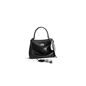 Balenciaga Сумка Rodeo Used Effect With Charms in Black мини формата - фото 2