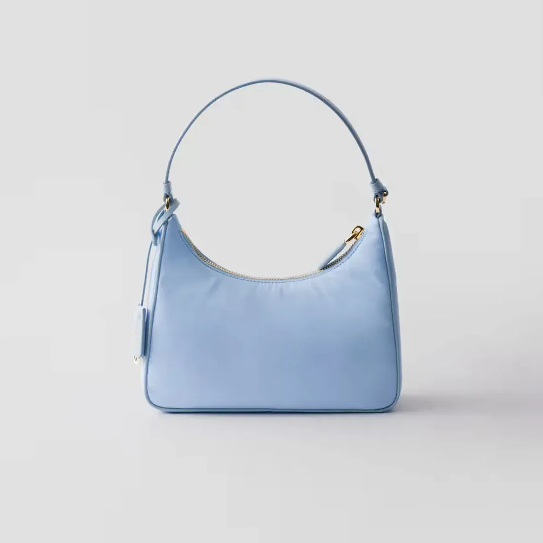 Prada Mини-сумка из Re-Nylon и сафьяновой кожи Re-Edition 2005 Pale Blue - фото 3