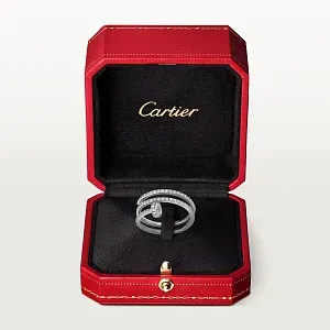 Cartier Двойное кольцо с бриллиантовым паве Juste Un Clou White Gold - фото 3