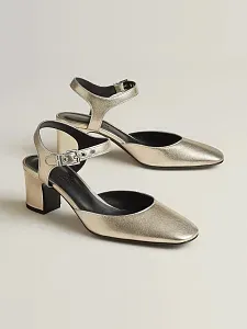 Hermès Туфли Kamilla 60 Platine / Gris Argente - фото 1