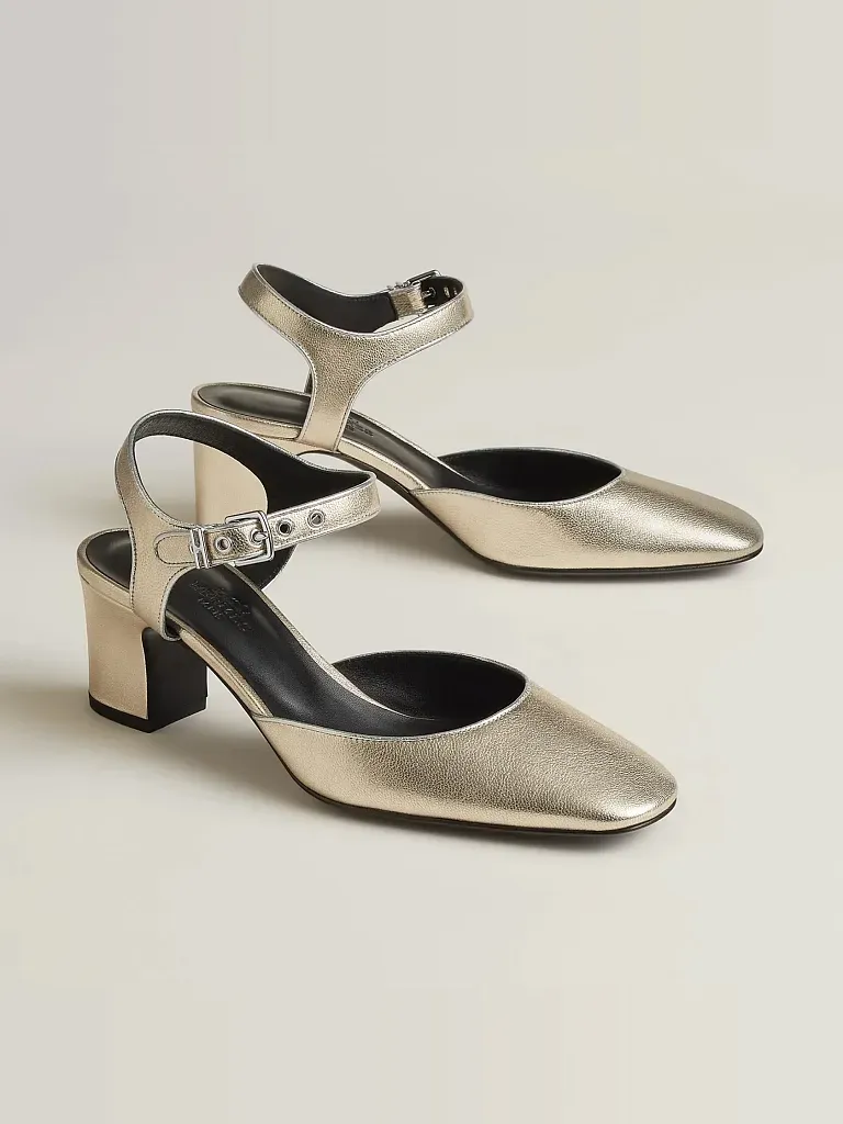 Туфли Kamilla 60 Hermes Platine / Gris Argente - фото 1