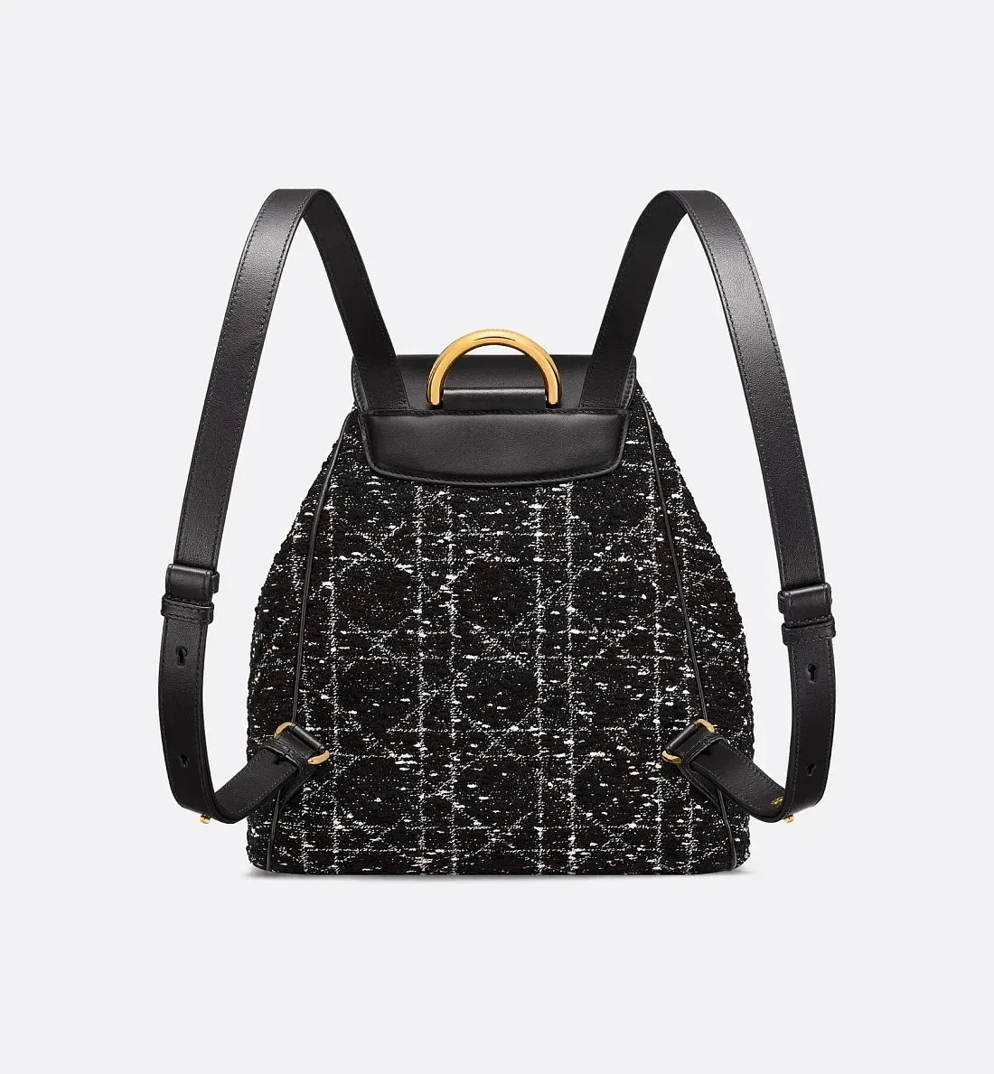 Dior Рюкзак Caro with white cannage motif среднего формата - фото 3