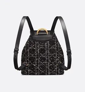 Dior Рюкзак Caro with white cannage motif среднего формата - фото 3