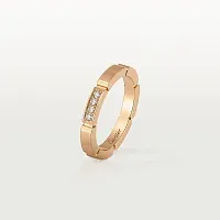 Cartier Обручальное кольцо c 4 бриллиантами Maillon Panthere Rose Gold - фото 1