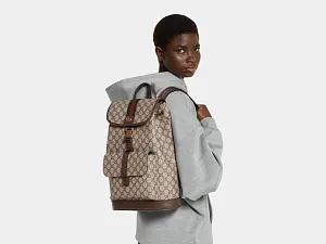 Gucci Маленький рюкзак Ophidia Beige and Dark Brown - фото 5