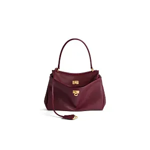 Balenciaga Сумка Rodeo маленького формата Dark Burgundy - фото 1