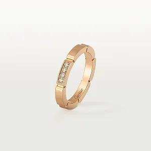 Cartier Обручальное кольцо c 4 бриллиантами Maillon Panthere Men Rose Gold - фото 1
