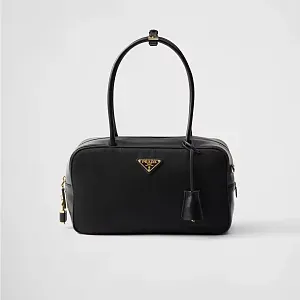 Prada Средняя сумка с верхними ручками из материала Re-Nylon и кожи с замком - фото 1