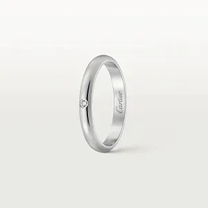 Cartier Обручальное кольцо с 1 бриллиантом 1895 2,6 мм Platinum - фото 3