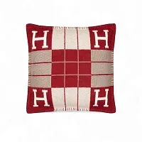Hermès Подушка Avalon 52 см Ecru Rouge H - фото 1