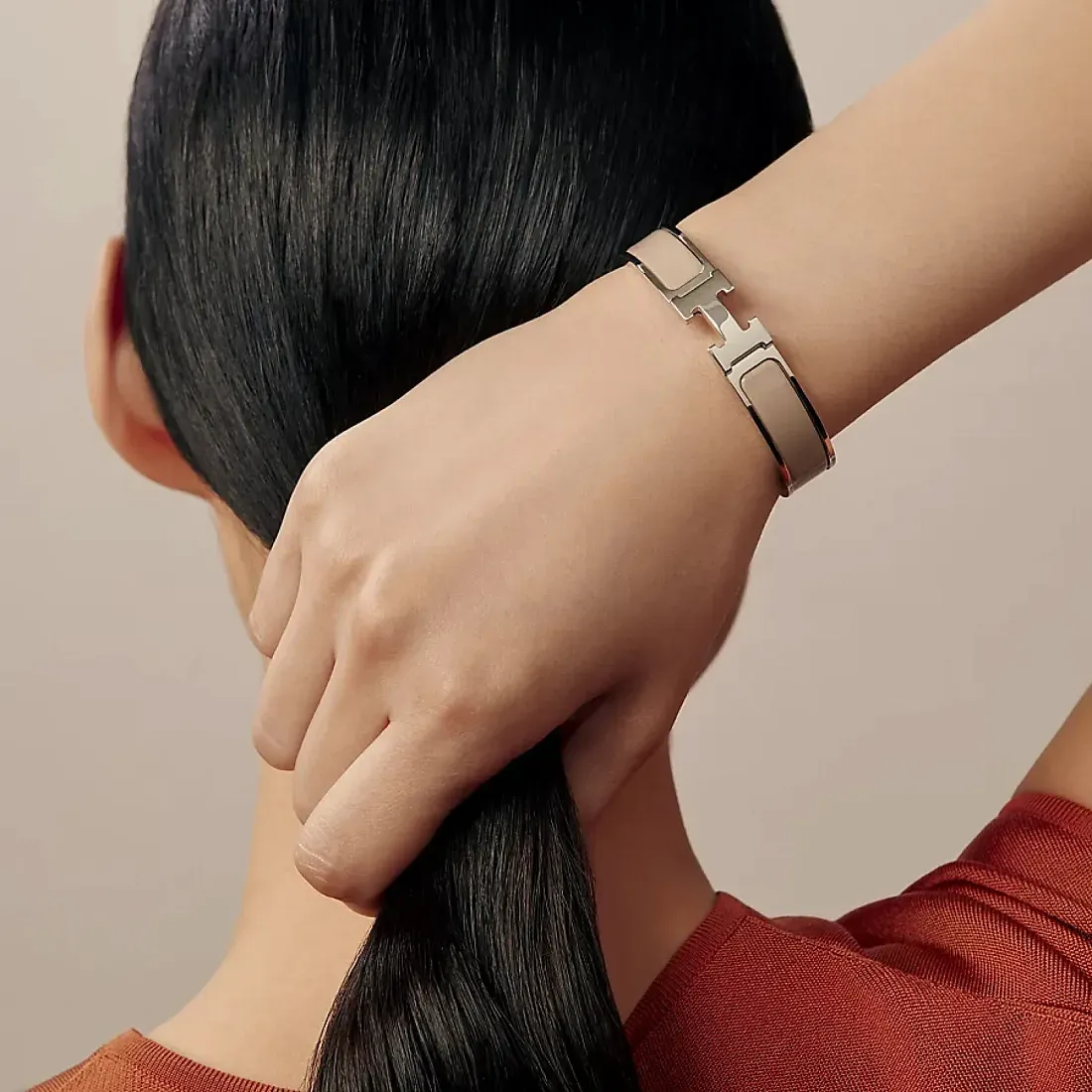 Hermès Браслет Clic H Marron Glace - фото 2