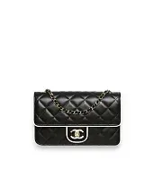 Chanel Кошелек с цепью Black and White - фото 1