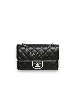 Chanel Кошелек с цепью Black and White - фото 1