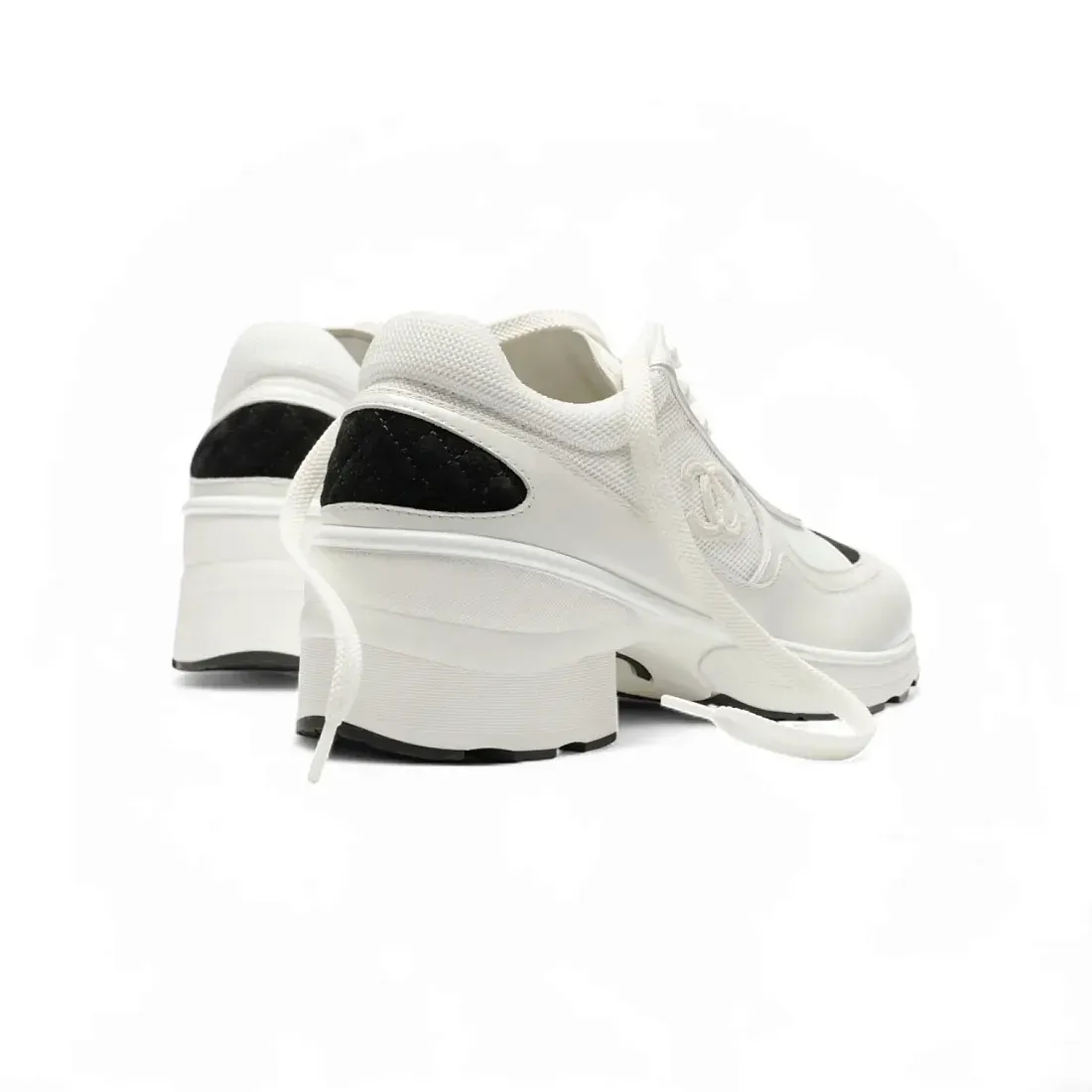 Chanel Тканевые кроссовки White / Black - фото 2