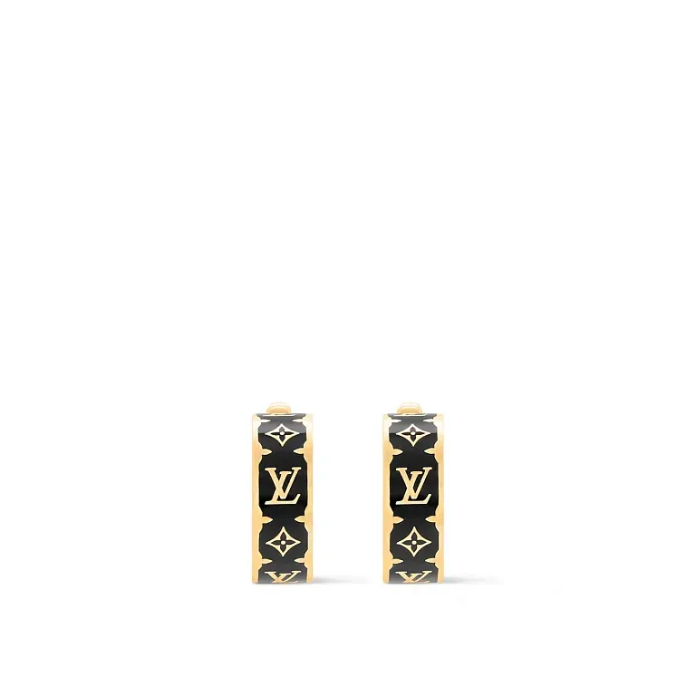 Серьги Nanogram Enamel Louis Vuitton Gold - фото 1