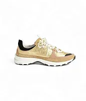 Chanel Кожаные кроссовки Golden / Beige / Black - фото 1