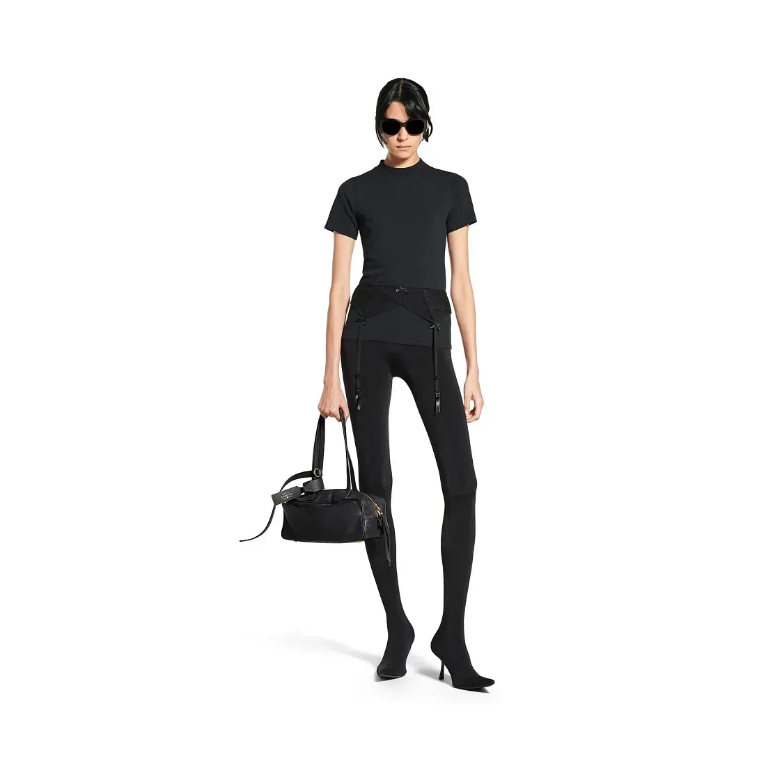 Balenciaga Сумка Carrie Bowling маленького формата Black - фото 2
