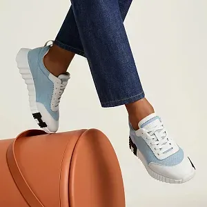 Hermès Кроссовки Bouncing Bleu Clair / Blanc - фото 2