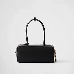 Prada Маленькая сумка-саквояж из материала Re-Nylon и кожи с замком - фото 4