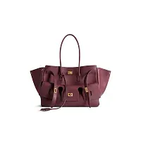 Balenciaga Сумка Bel Air среднего формата Dark Burgundy - фото 1