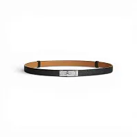 Hermès Ремень Kelly 18 Noir / Palladie - фото 1