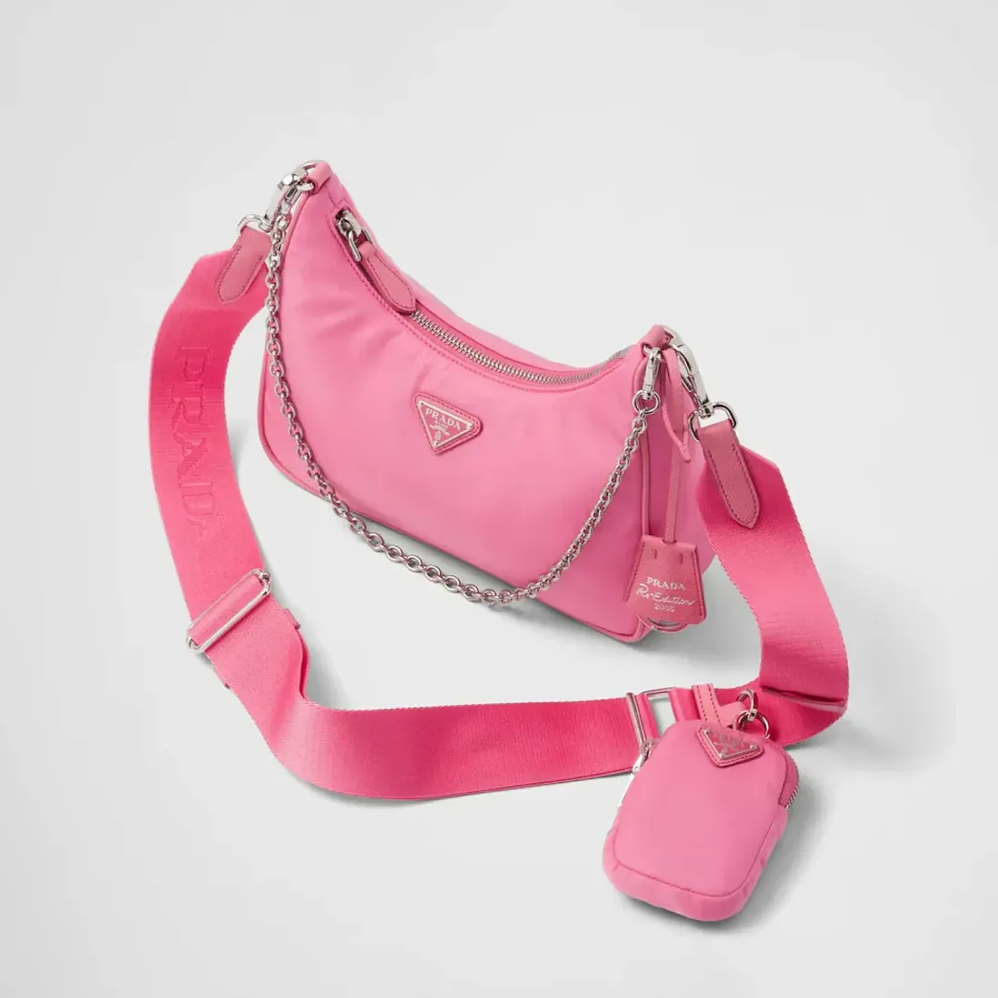 Prada Сумка Re-Edition 2005 из Re-Nylon Begonia Ponk - фото 3