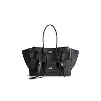 Balenciaga Сумка Bel Air среднего формата Black - фото 1