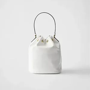 Prada Сумка Duet из лакированной кожи naplak White - фото 3