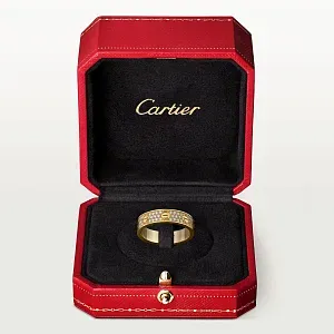 Cartier Обручальное кольцо Love с бриллиантовым паве Yellow Gold - фото 5