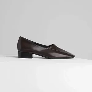 Phoebe Philo Кожаные слиперы Chocolate Brown - фото 3