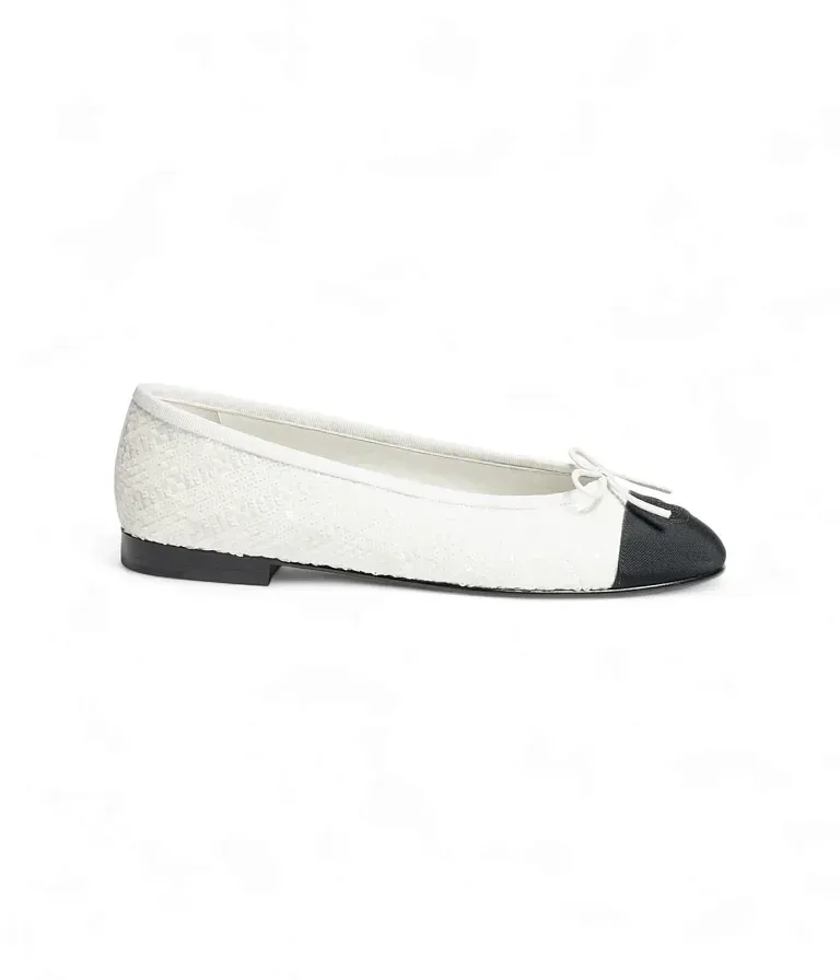 Балетки Chanel White/Black - фото 1
