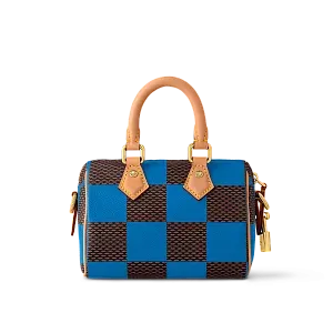 Louis Vuitton Сумка Speedy 18 Damier Pop с плечевым ремнем Blue - фото 4