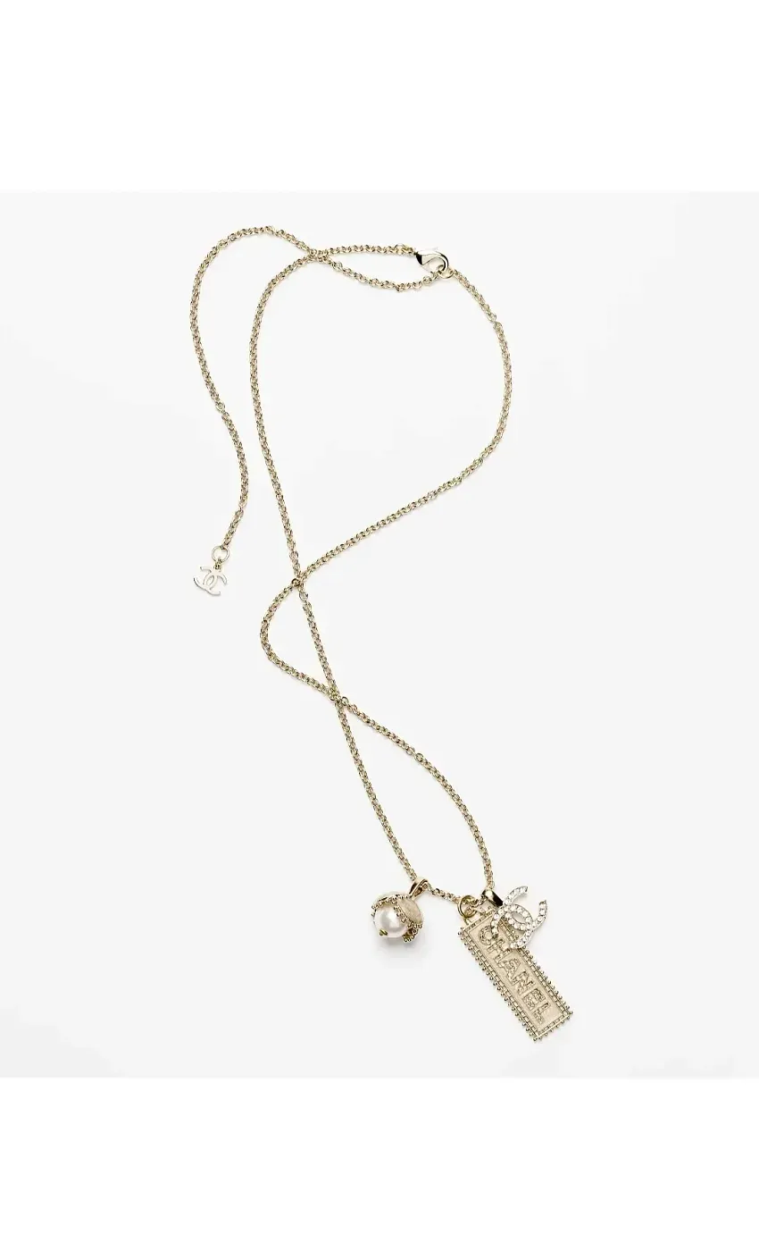 Chanel Длинное колье с подвеской Серебро - фото 4