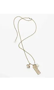 Chanel Длинное колье с подвеской Серебро - фото 4