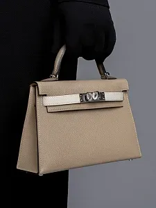 Hermès Сумка Kelly Mini 20 Trench Craie Etoupe Epsom Palladium Hardware - фото 2