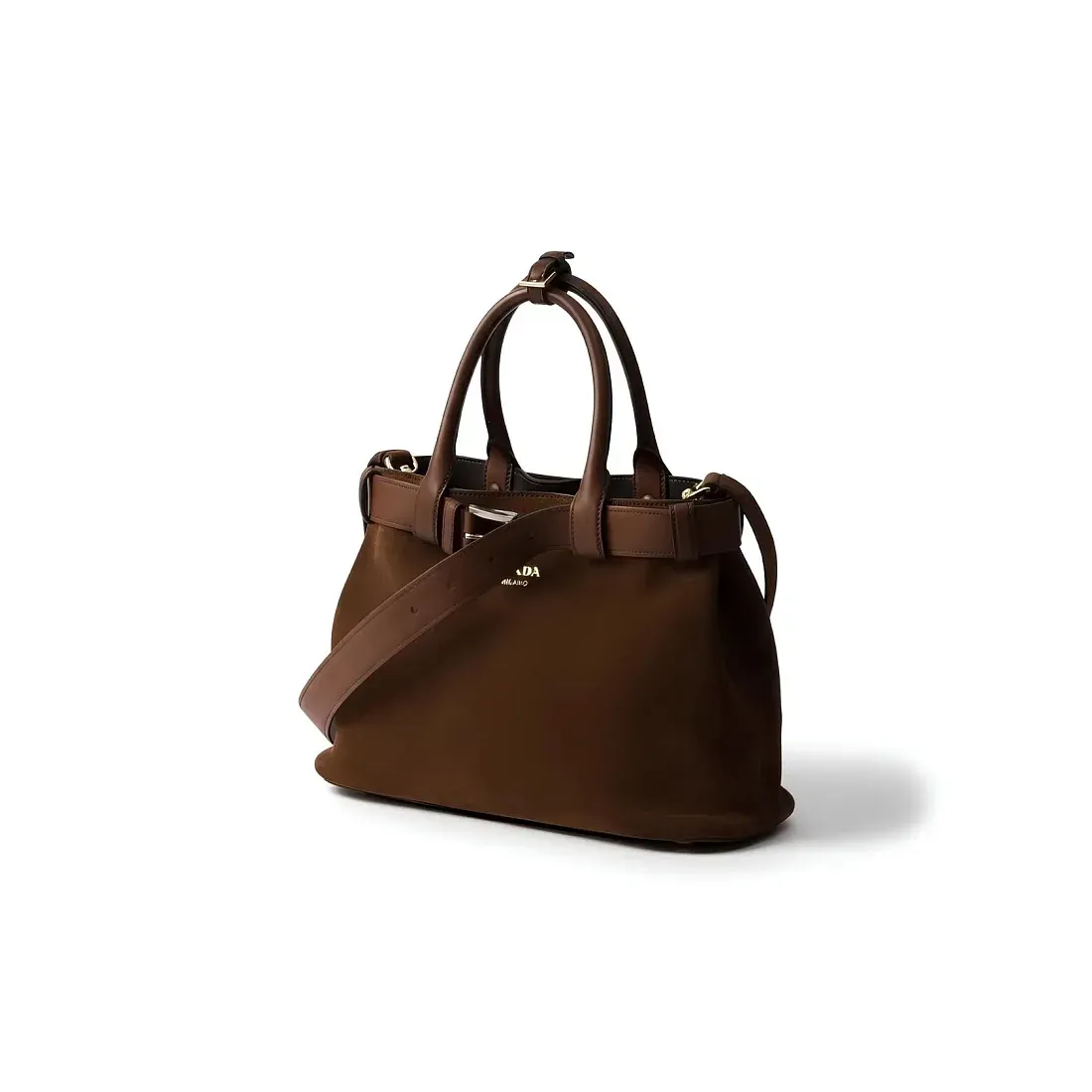 Prada Сумка средняя Cocoa Brown - фото 2