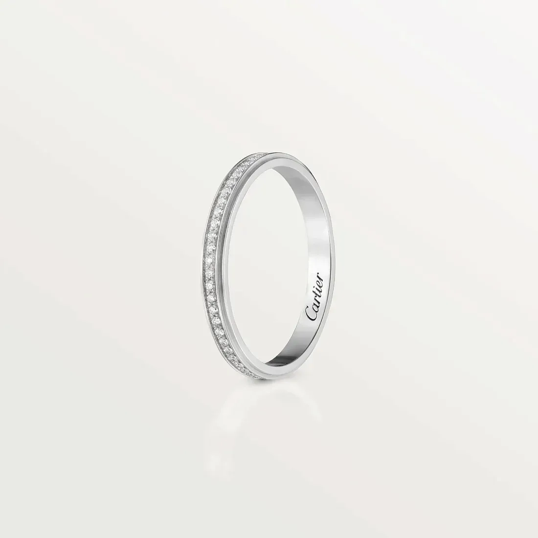 Cartier Обручальное кольцо с бриллиантовым паве D Amour 2,3 мм Platinum - фото 3