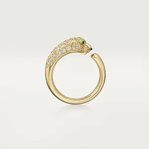 Cartier Кольцо средняя модель с бриллиантовым паве Panthere de Yellow Gold - фото 3