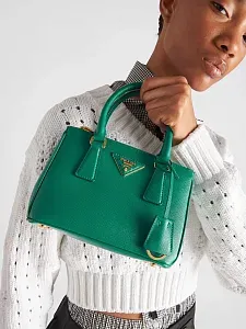 Prada Мини-сумка Galleria из сафьяновой кожи Mango - фото 7