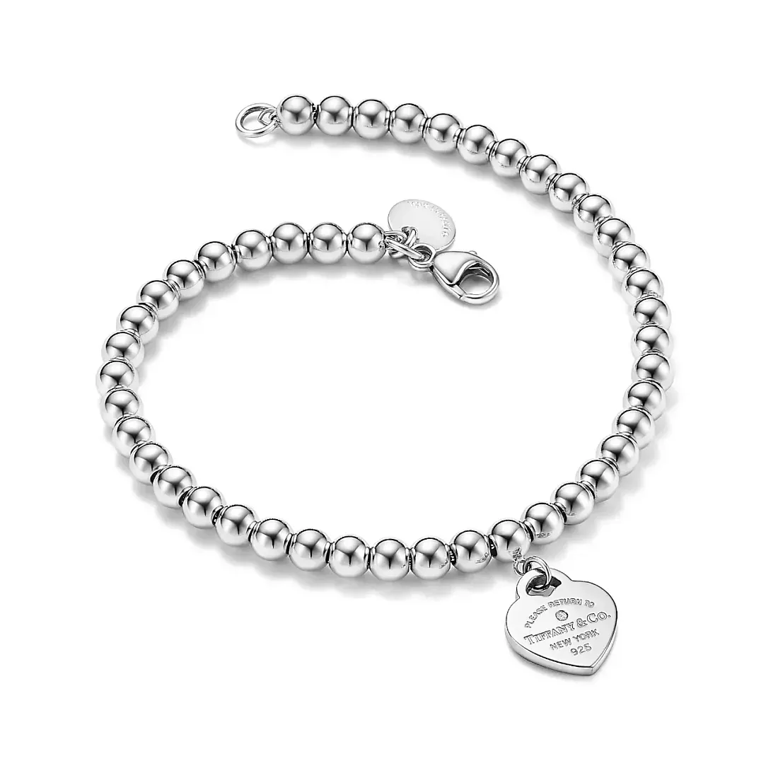 Tiffany & Co. Браслет Return to Bead Bracelet in Silver Blue with a Diamond 4 mm - фото 3
